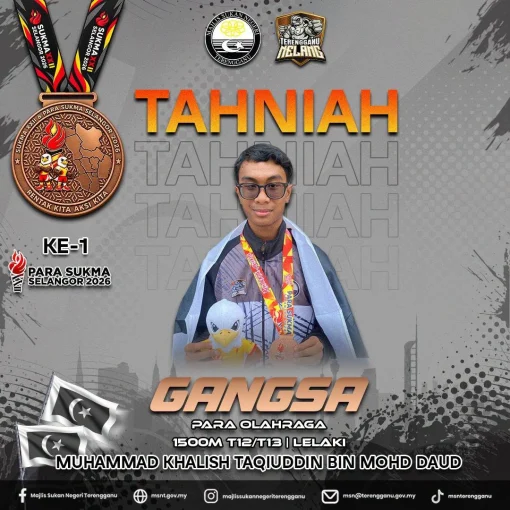 PARA SUKMA 2026: Nani Shahiera Sumbang Emas Pertama Terengganu